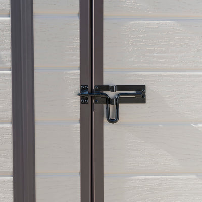 Keter Manor Outdoor Pent Single Door Garden Storage Shed 6 x 4ft Beige Brown Wood Effect